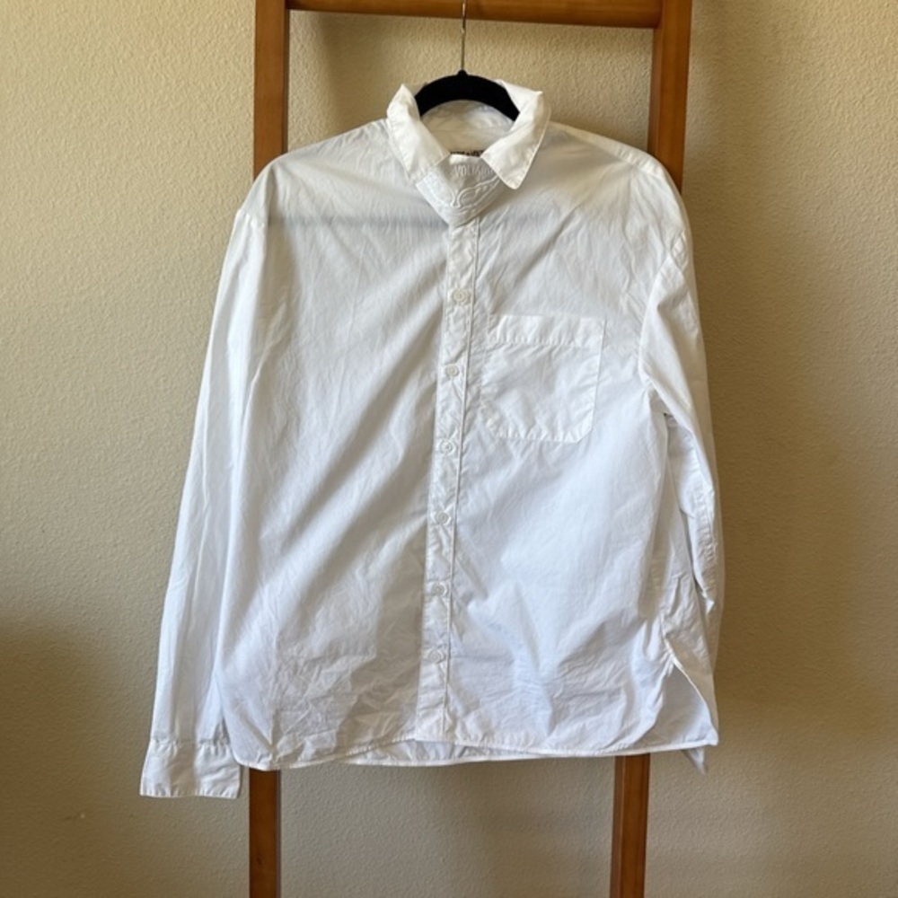 ZADIG&Voltaire unisex Classic White Button-Up Shirt Wings on collar small